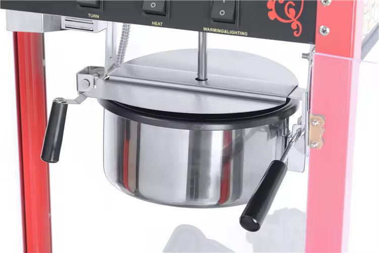 Commercial Popcorn Maker Machine & Storage Red
