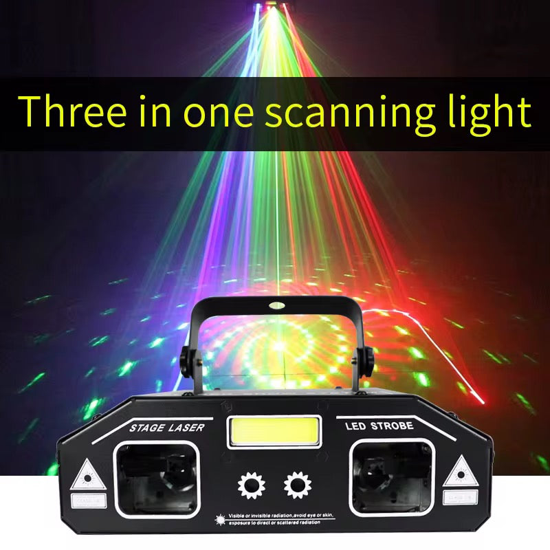 Double Heads Laser 3 in 1 Strobe Lights DJ