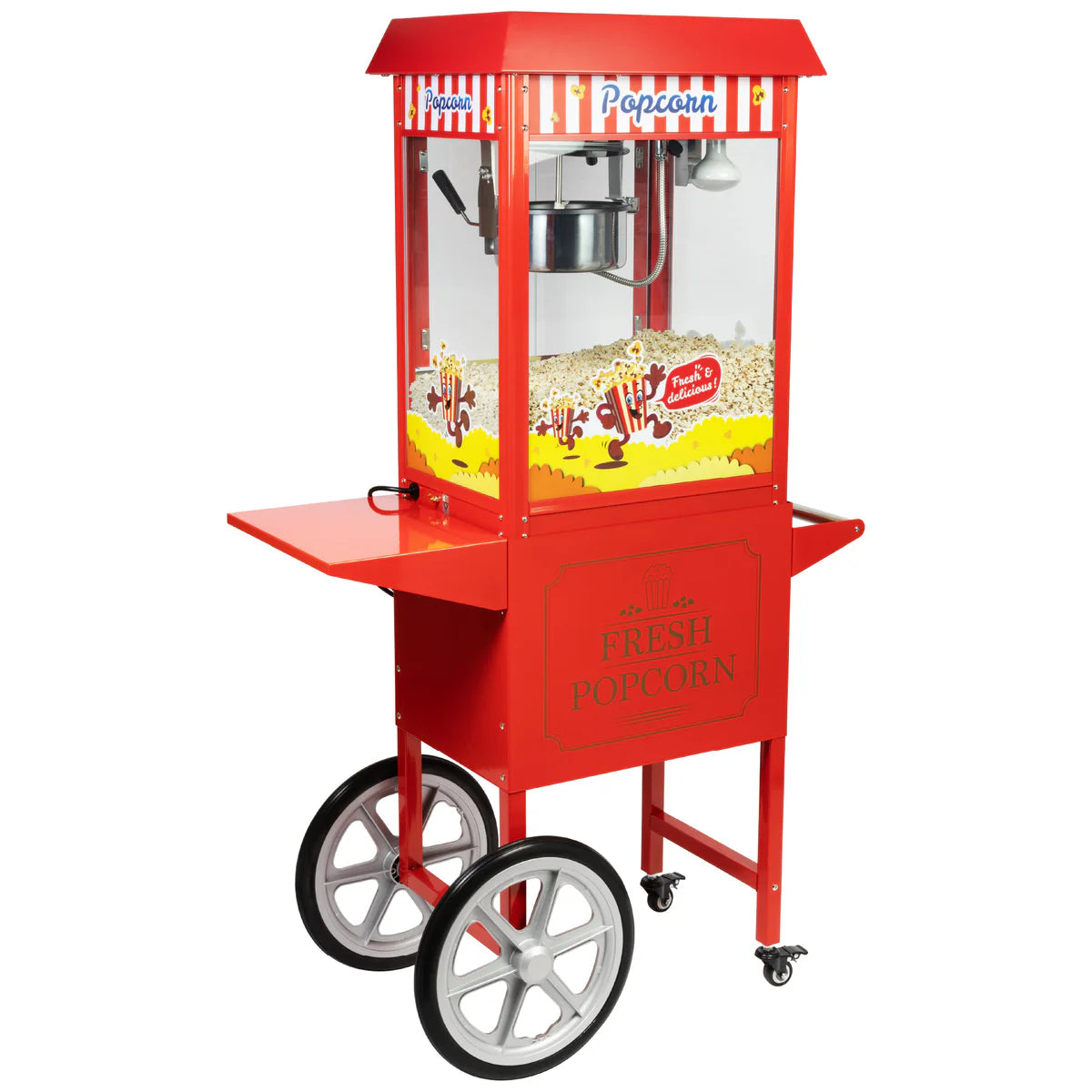 Commercial Popcorn Maker Machine & Cart Red