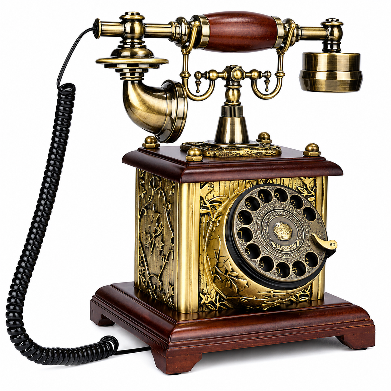 Bronze Audio Guestbook Retro Telephone Vintage Turntable