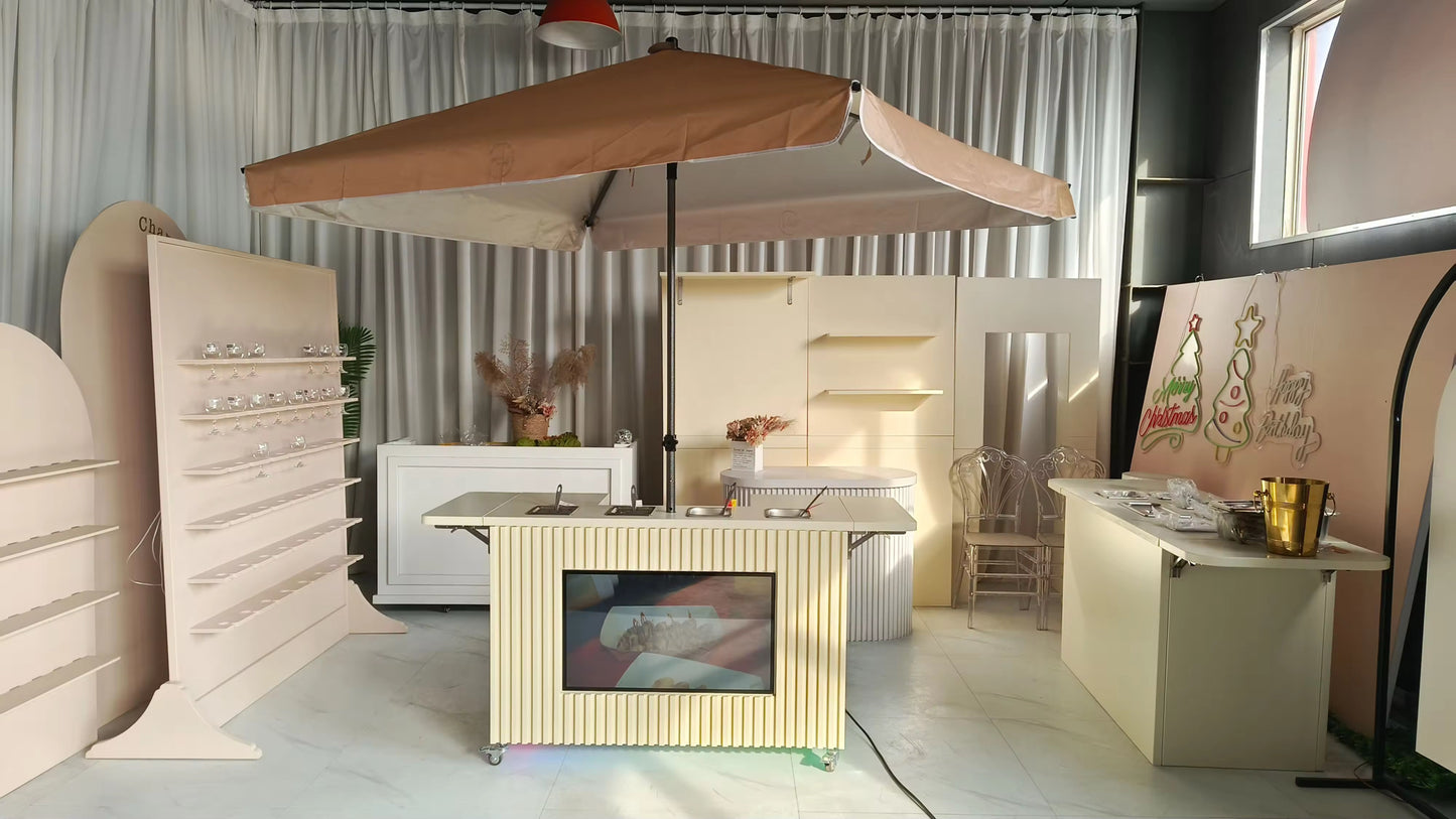 Pancake Dessert Cart With LCD Screen