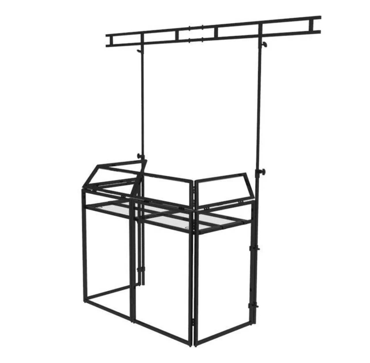 Mobile DJ Foldable DJ Booth Stand With Overhead Kit