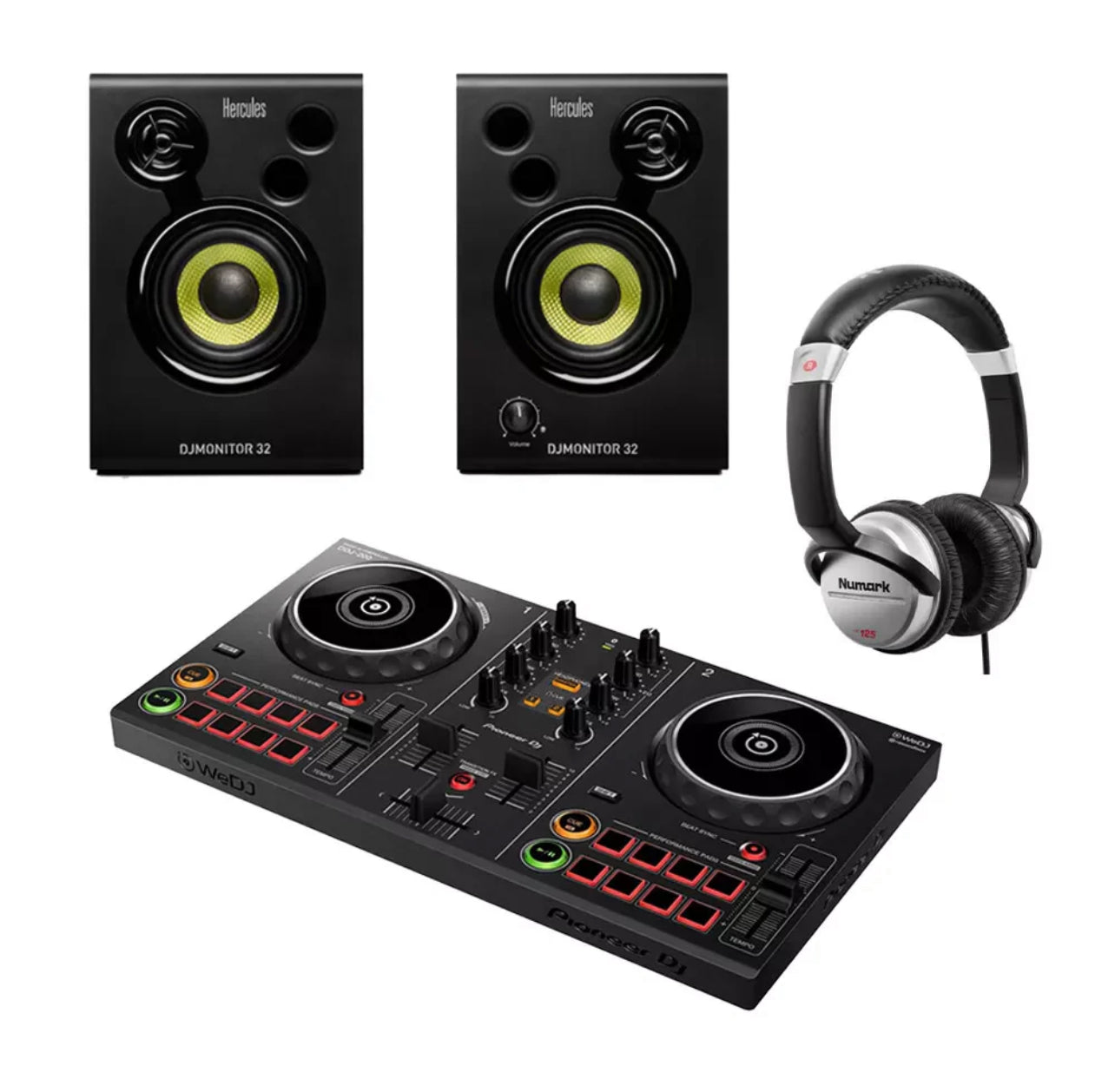 Small DJ Starter Pack Speakers Headset