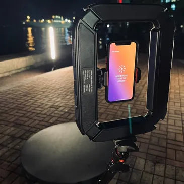 360 Photobooth Professional Wireless Ring Light with USB-C Port Rectangle Square