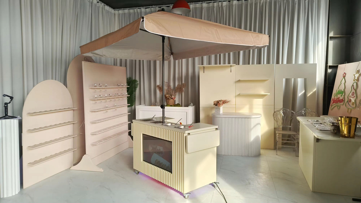 Pancake Dessert Cart With LCD Screen