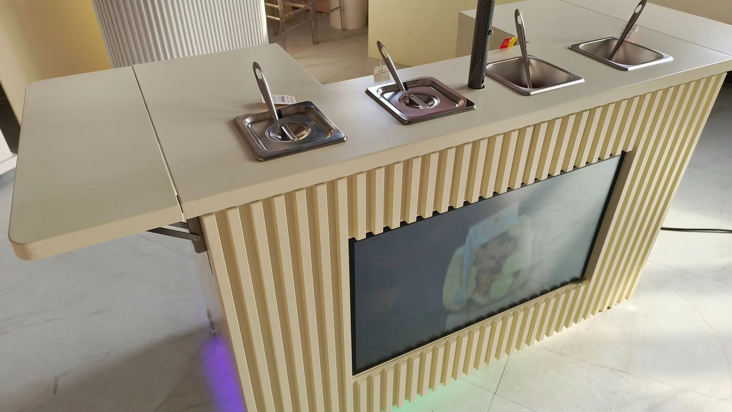 Pancake Dessert Cart With LCD Screen