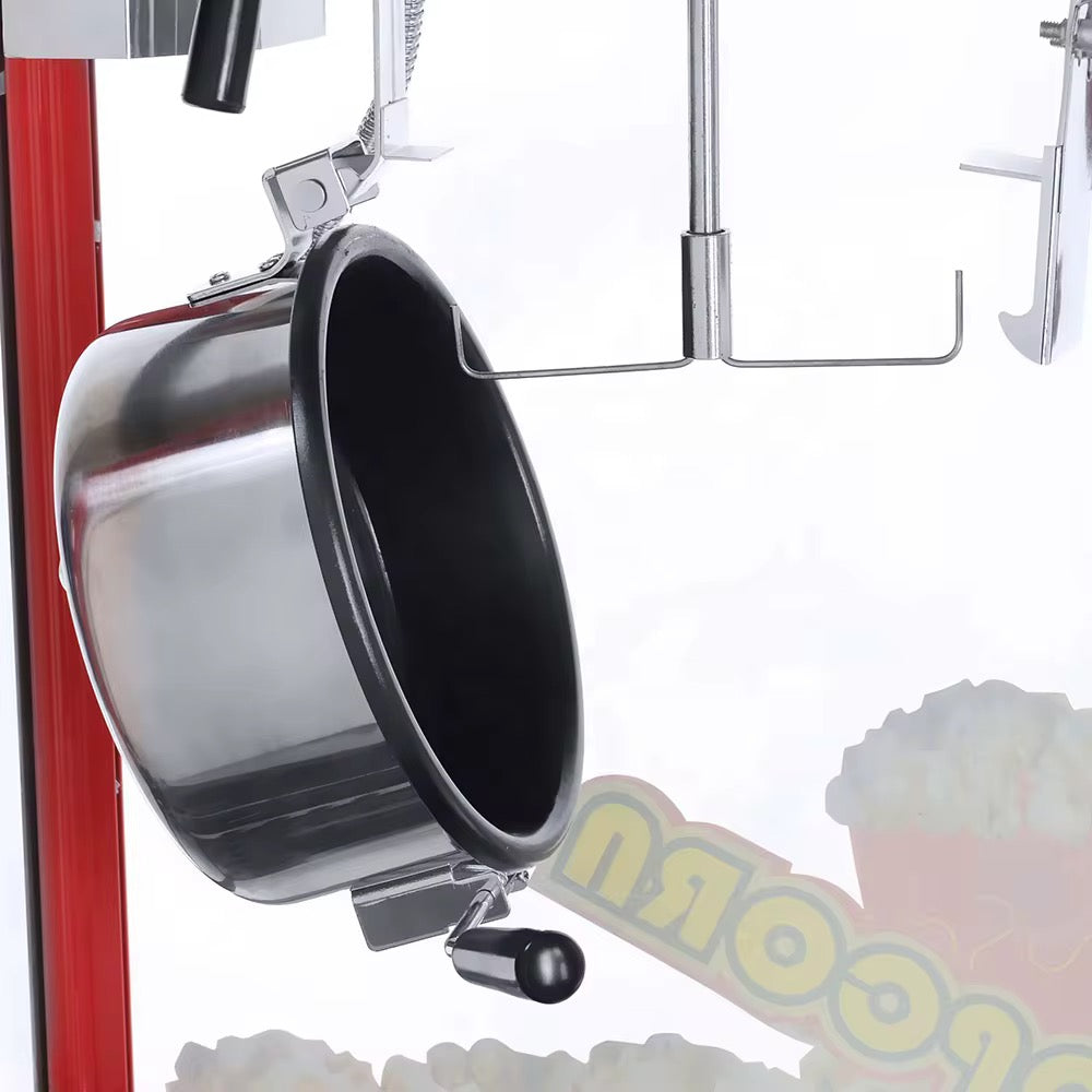 Commercial Popcorn Maker Machine & Storage Red