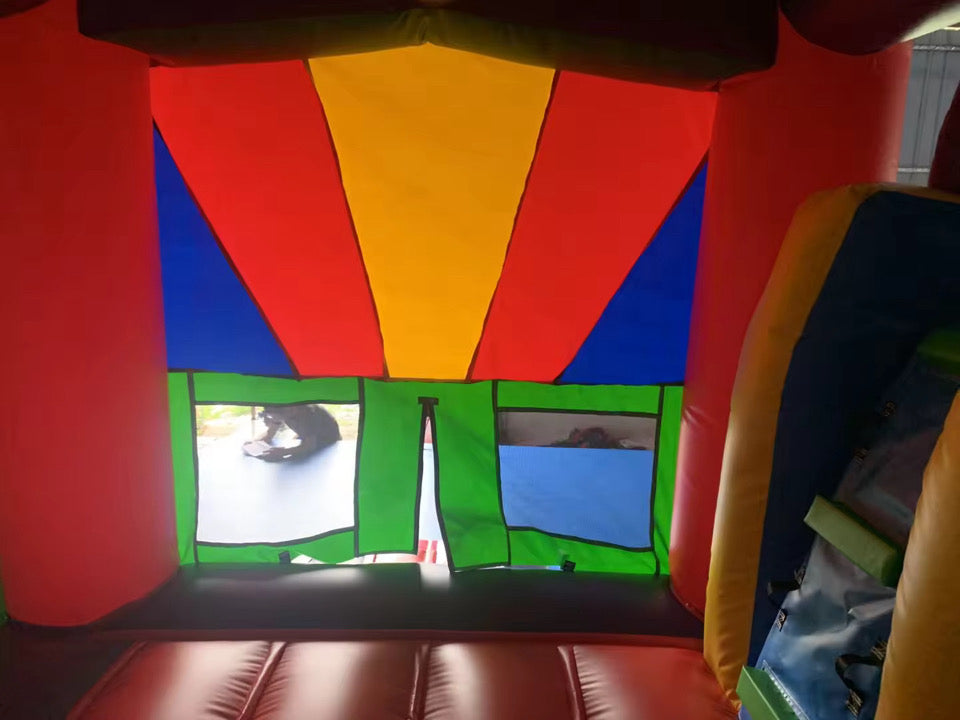 Large Multicolour Bouncy Castle With 2 Slides & Ball Pit Commercial Grade
