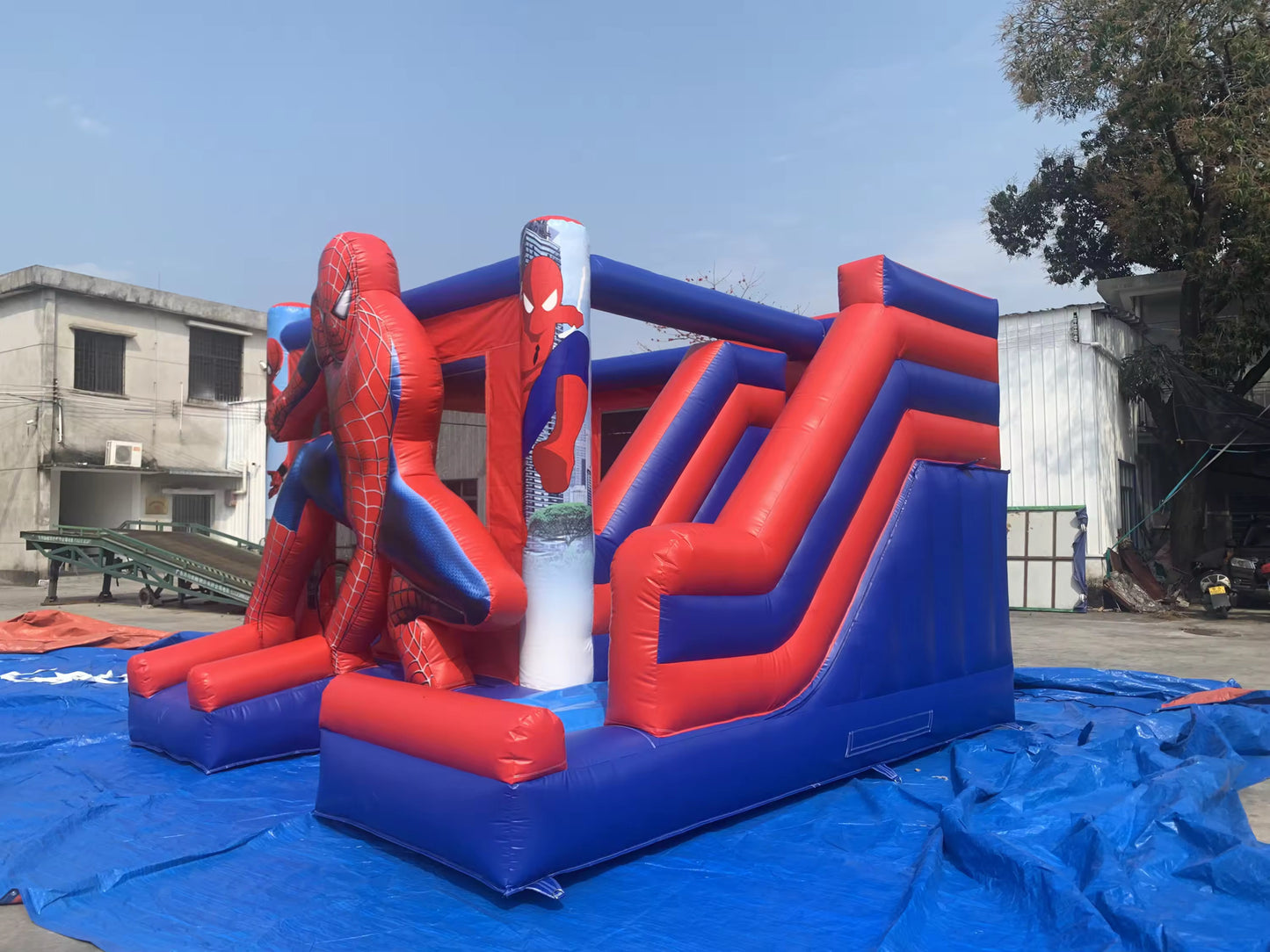 Spider-Man Bouncy Castle With Slide Commercial Grade