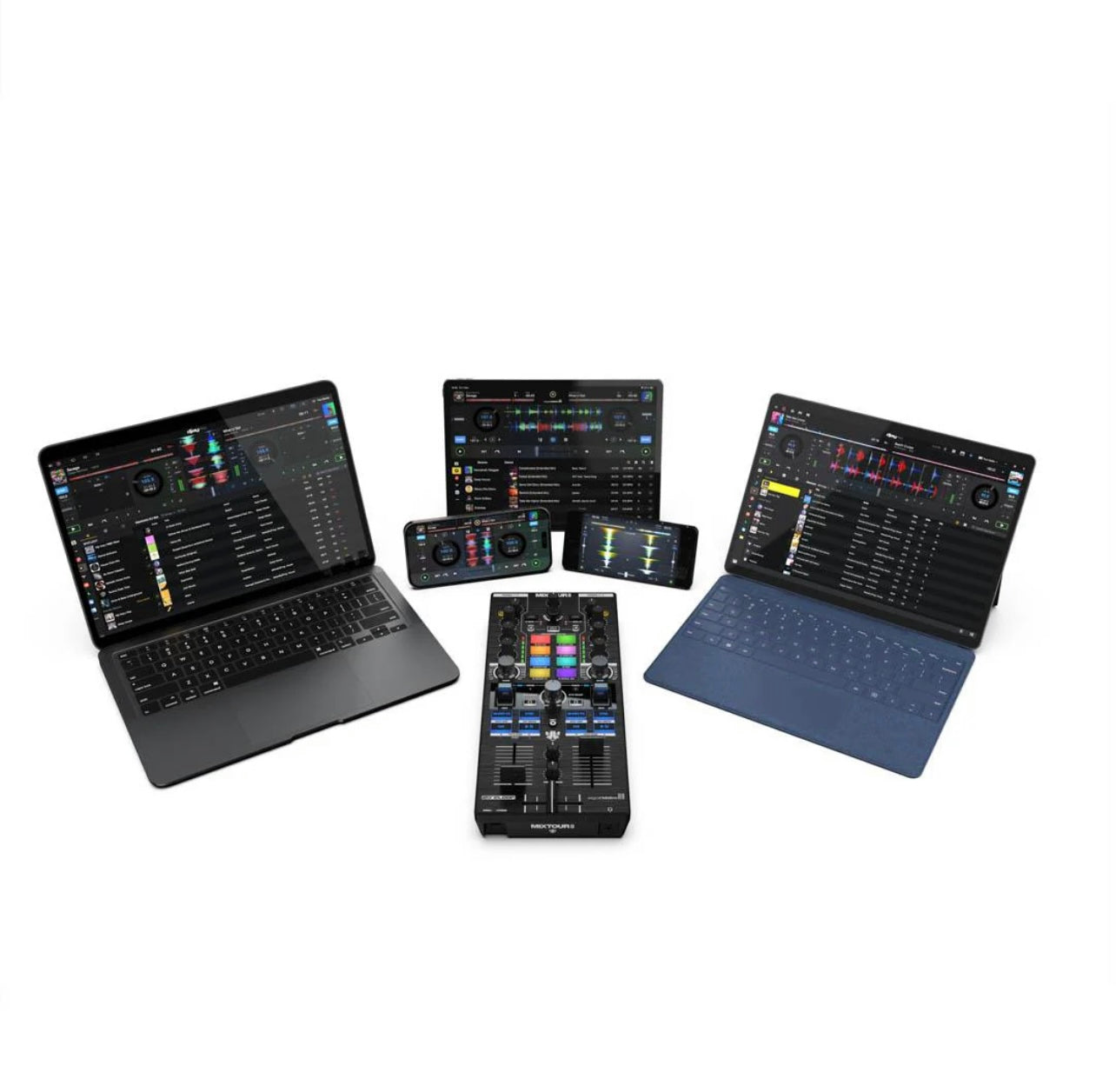 Reloop Mixtour Pro 4-Deck All-In-One Portable DJ Controller - Algoriddim Djay Pro