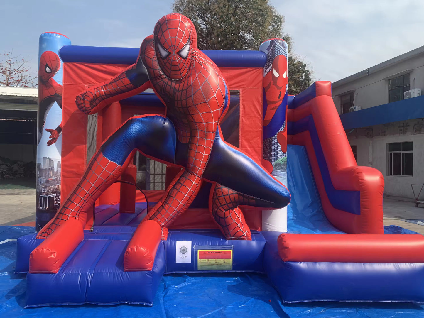 Spider-Man Bouncy Castle With Slide Commercial Grade