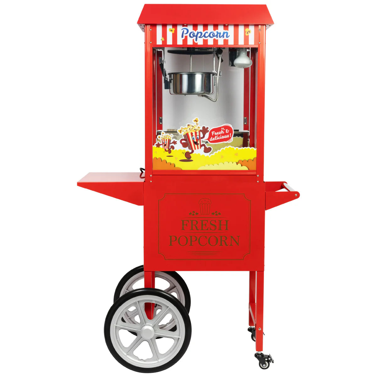 Commercial Popcorn Maker Machine & Cart Red