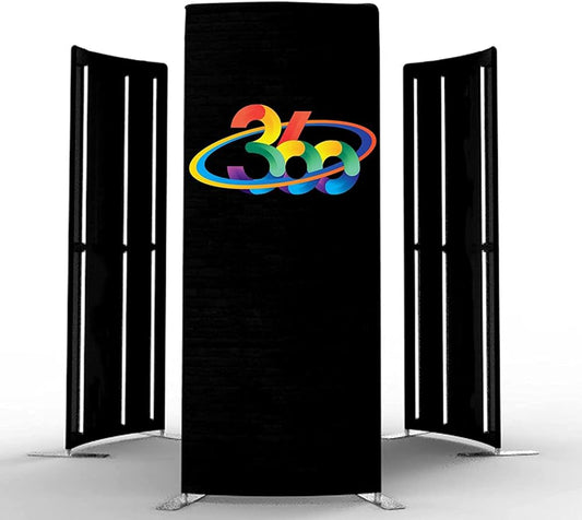 3 Piece LED Photobooth Enclosure Backdrop