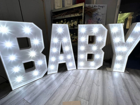 4ft MDF Wooden Marquee Large LED Letters Light Up Large Figures