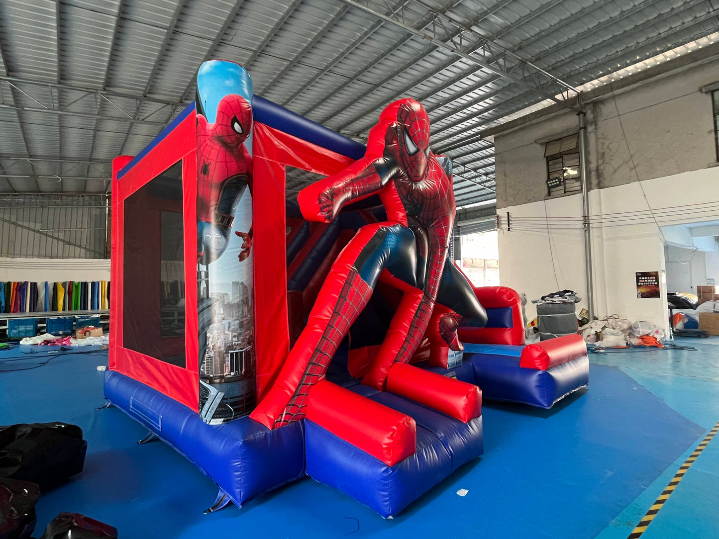 Spider-Man Bouncy Castle With Slide Commercial Grade