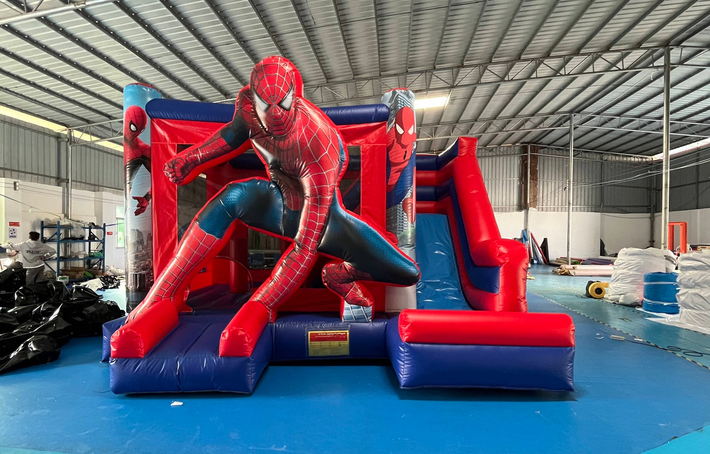 Spider-Man Bouncy Castle With Slide Commercial Grade