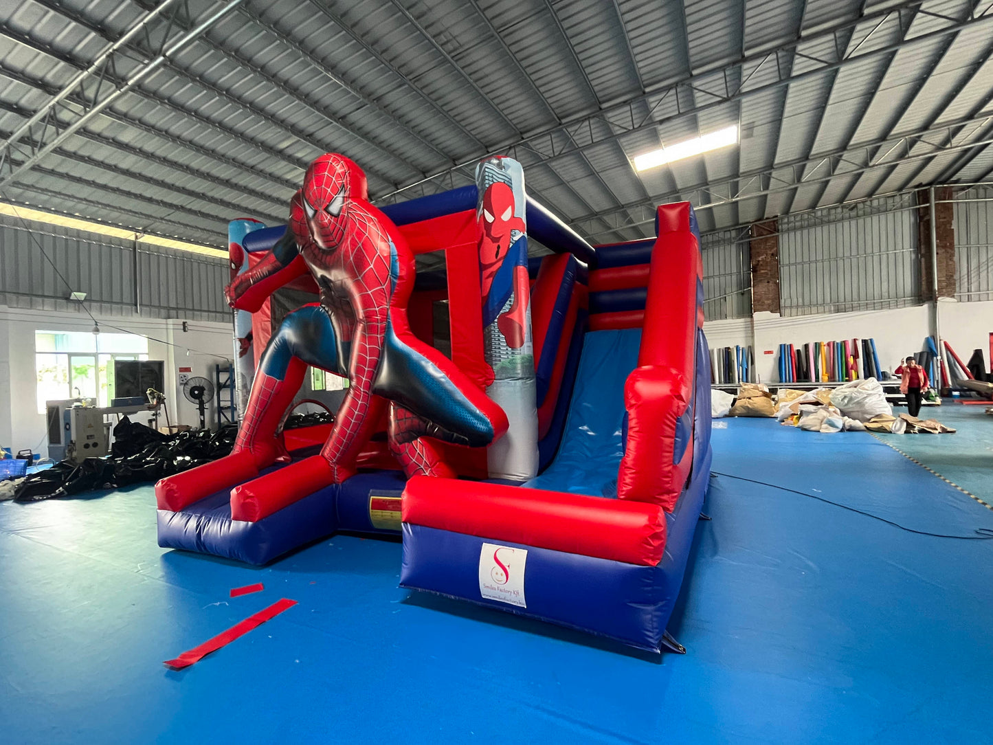 Spider-Man Bouncy Castle With Slide Commercial Grade