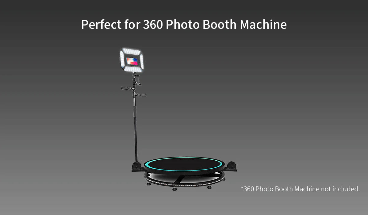 360 Photobooth Professional Wireless Ring Light with USB-C Port Rectangle Square