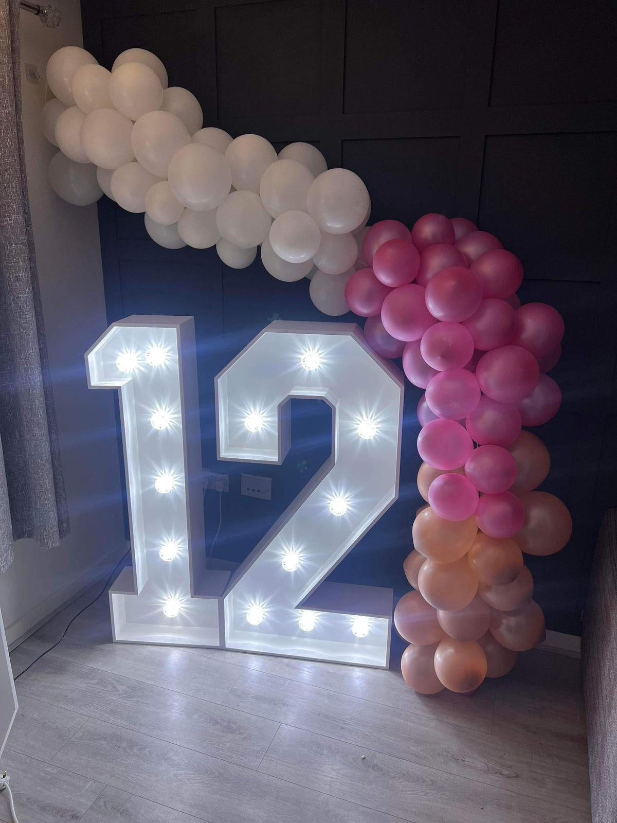 4ft MDF Wooden Marquee Large LED Numbers Light Up Figures