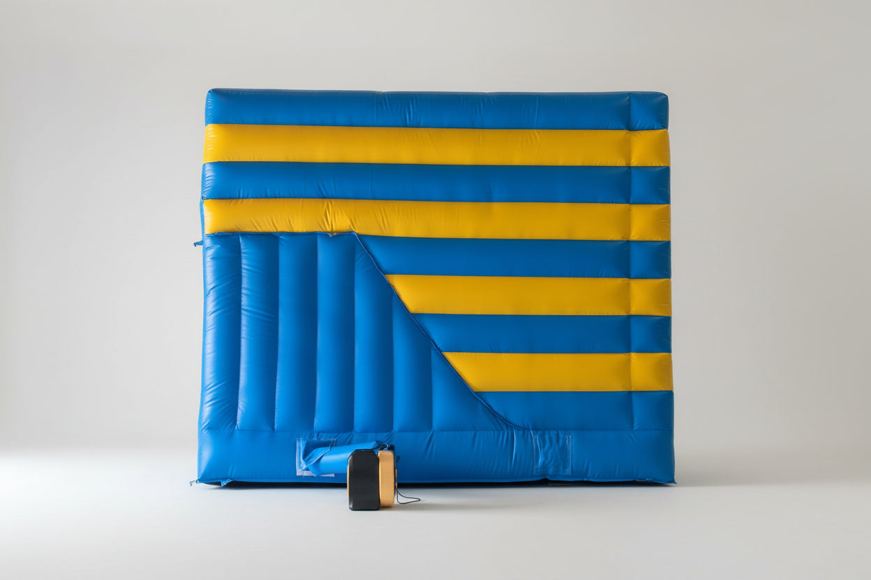 Smurfs Bouncy Castle Commercial Grade back view