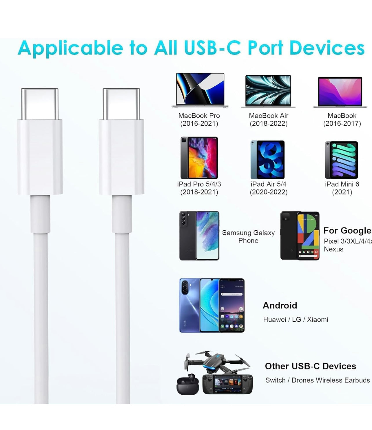 Usb C to Usb C Fast Charger Cables