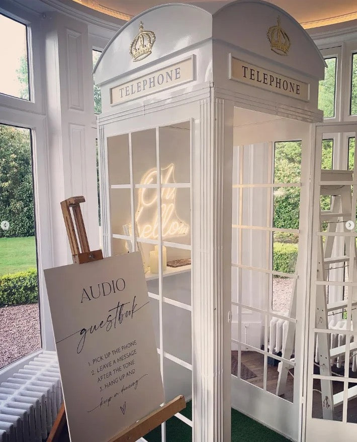 Vintage Telephone Box Audio Guestbook