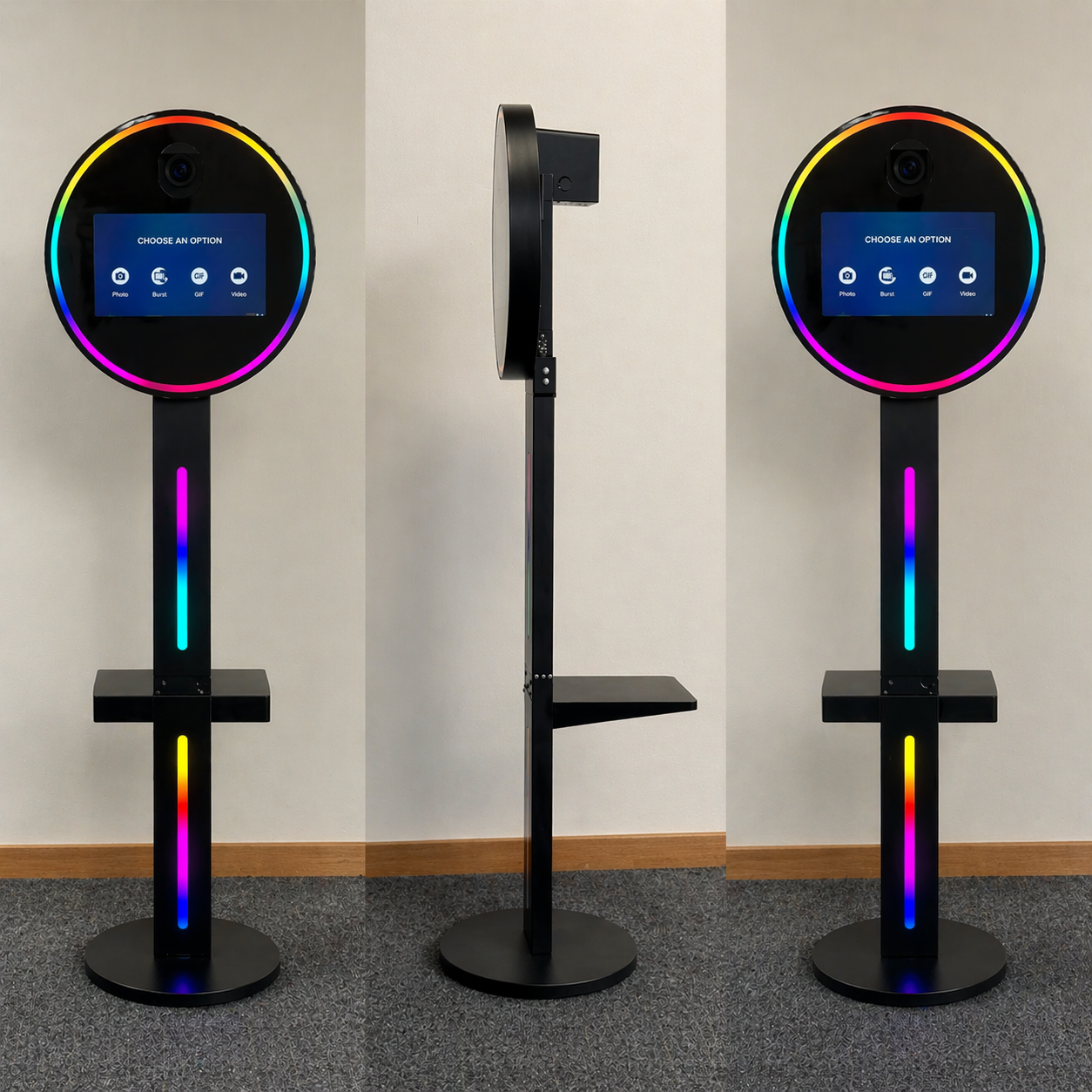 Round Glass Windows DSLR Selfie Pod Photobooth