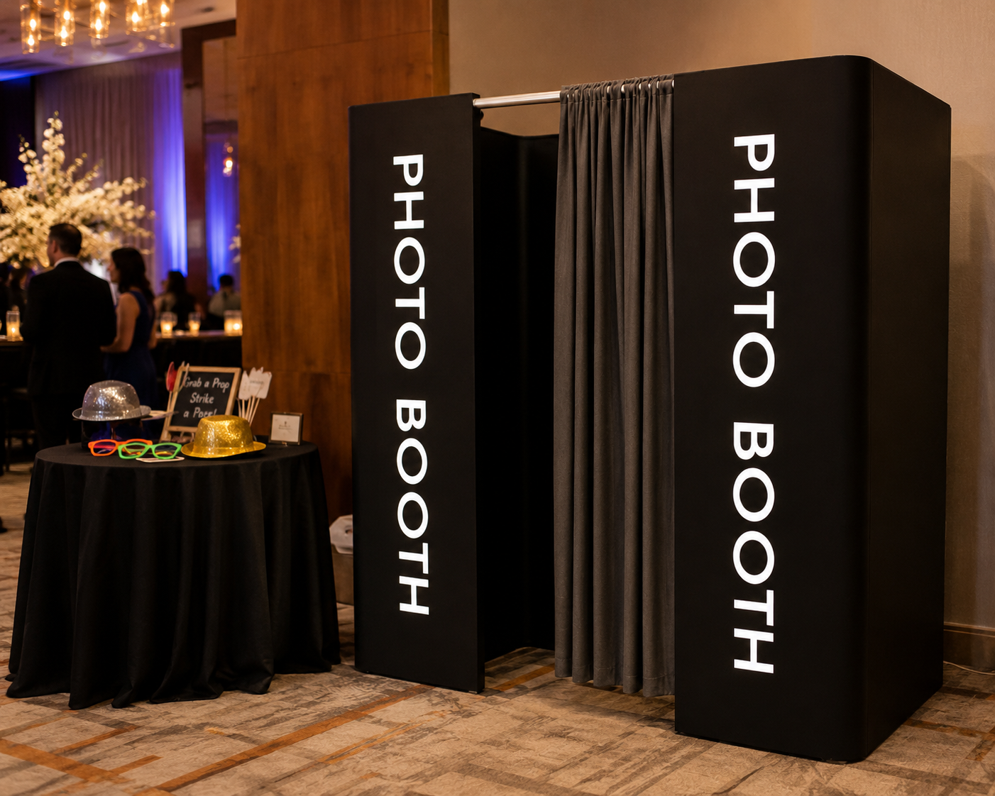 Frame Curtained Photobooth Enclosure Backdrop
