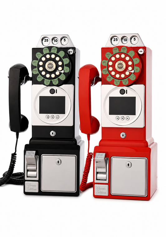 Audio Video Guestbook Telephone Vintage Turntable Large