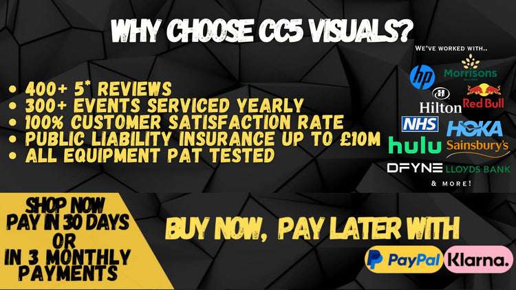 CC5 Visuals - We Can Provide Anything Your Event Requires!