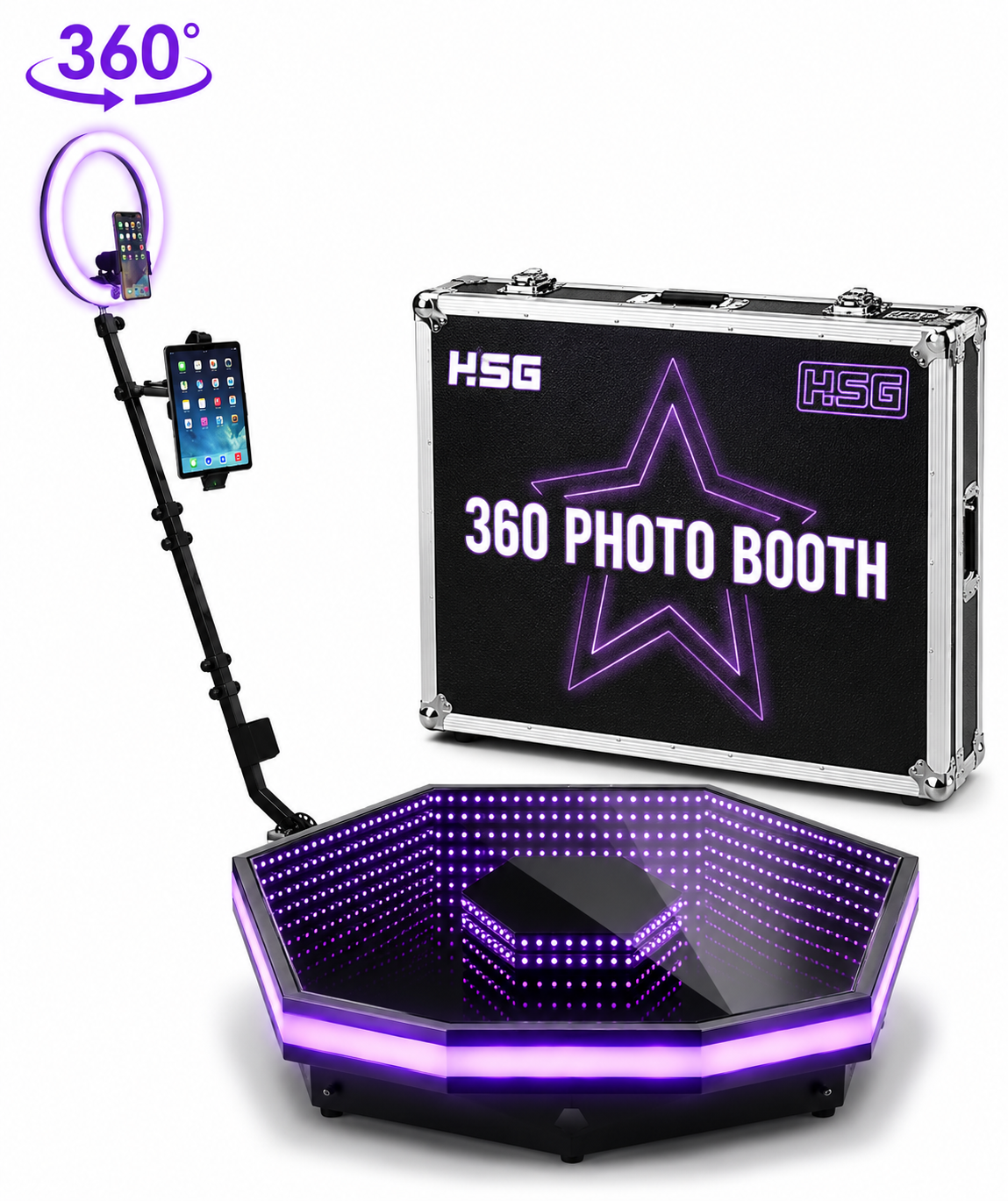 Hexagon Infinity Glass 360 PhotoBooth