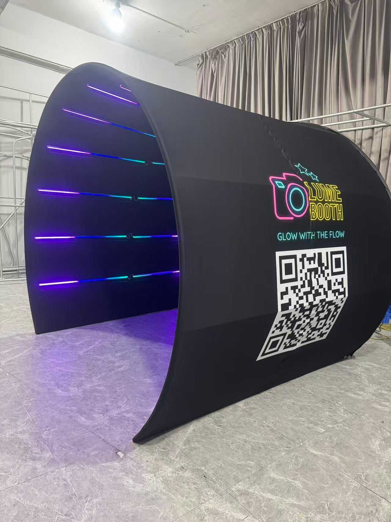 Cave Tunnel LED Photobooth Backdrop Enclosure