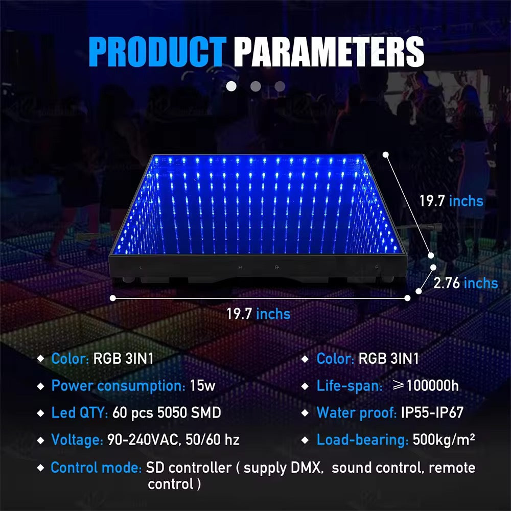 Infinity Glass LED Dance Floor