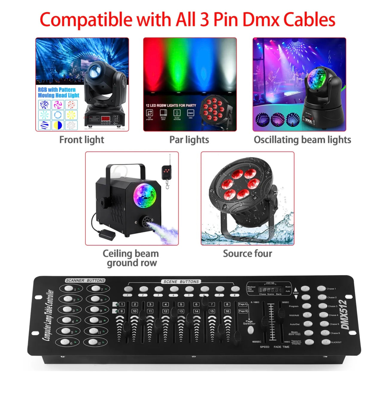 DMX512 192CH Stage Lighting Console Panel Controller