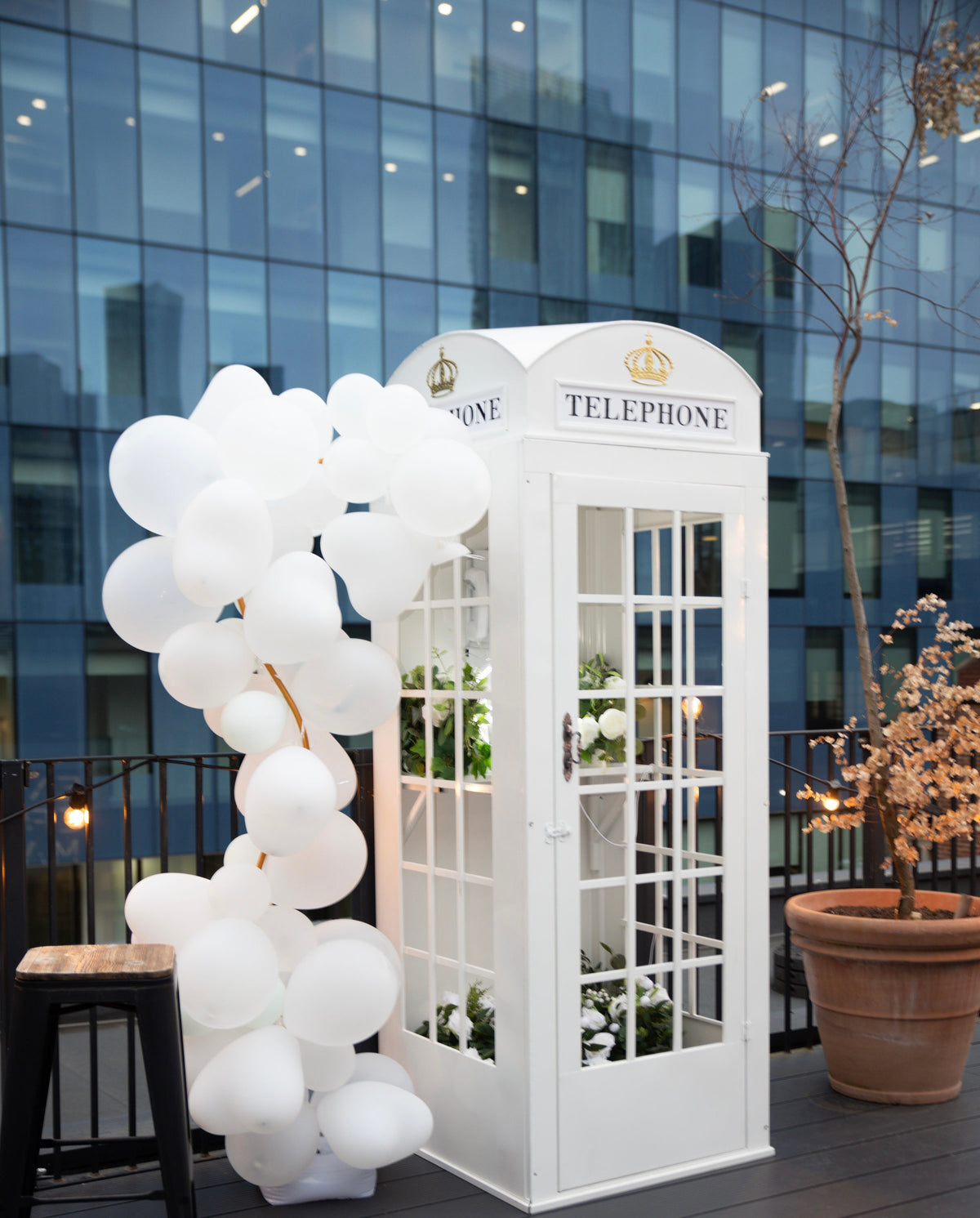 Metal Enclosed Telephone Box For Audio Guestbook British Vintage