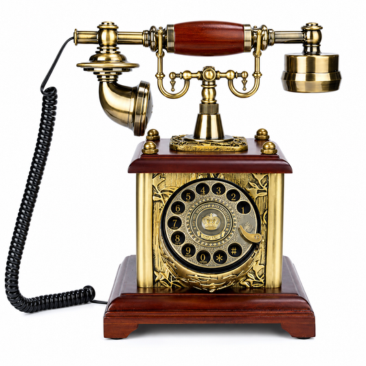 Bronze Audio Guestbook Retro Telephone Vintage Turntable
