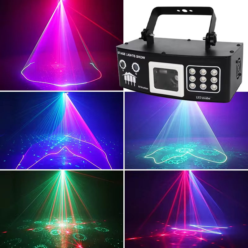 4 In 1 3D Animated Laser DJ Lights