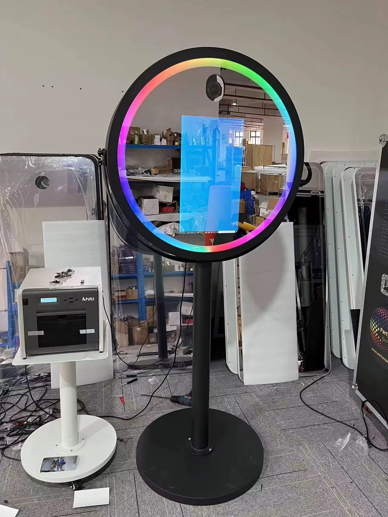 Round Magic Mirror DSLR Selfie Pod Photobooth