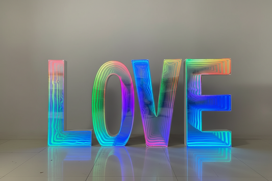 4FT Multicoloured 'LOVE' LED sign