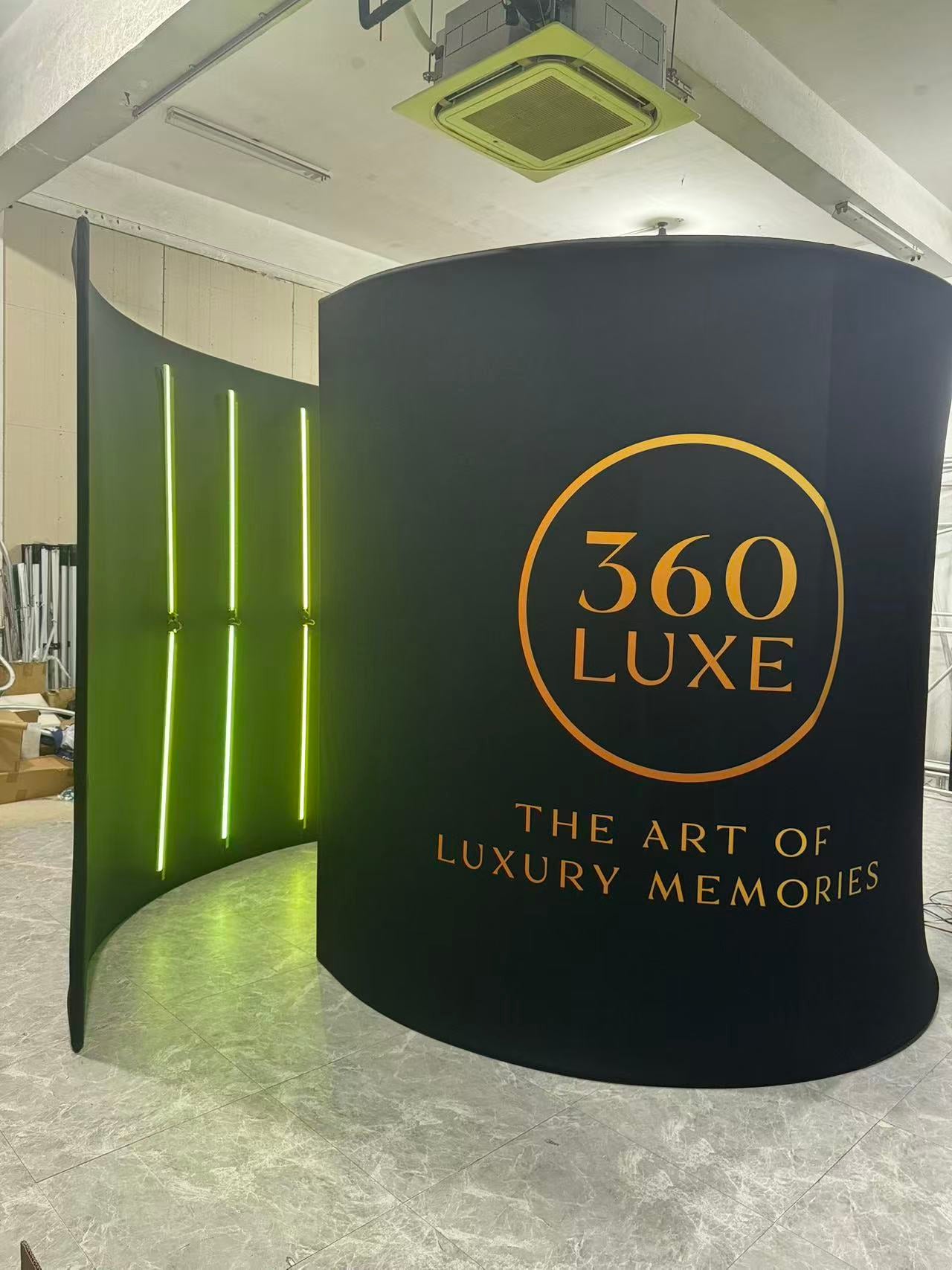 Spiral Led Photobooth Enclosure Backdrop