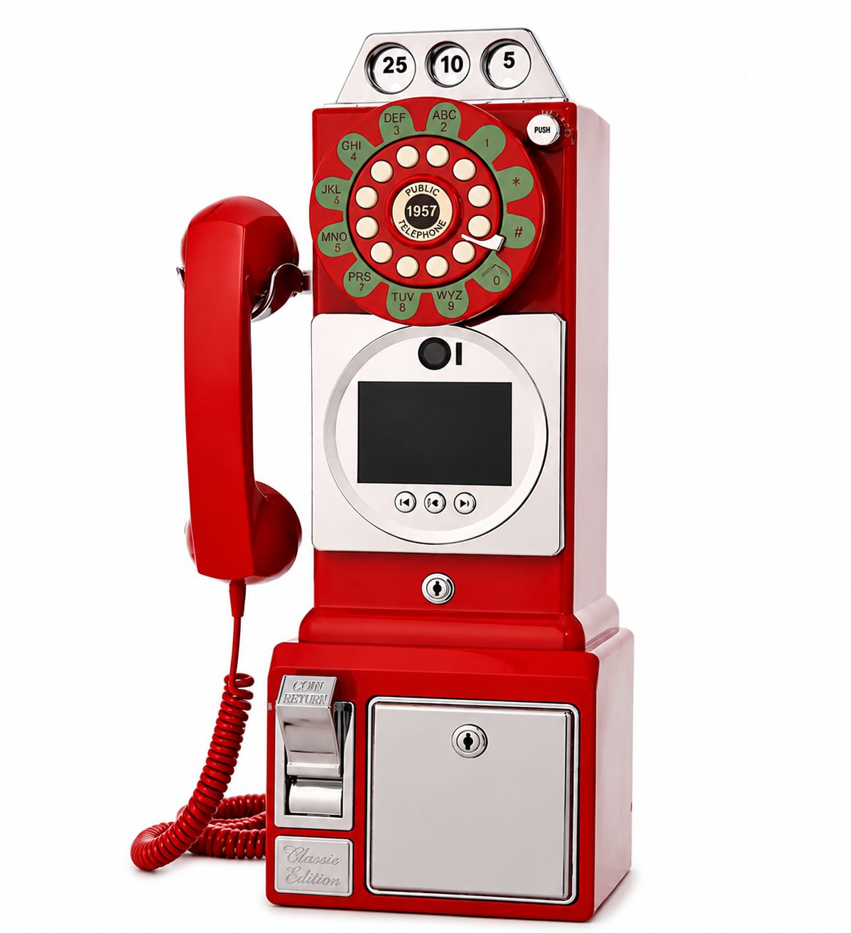 Audio Video Guestbook Telephone Vintage Turntable Large
