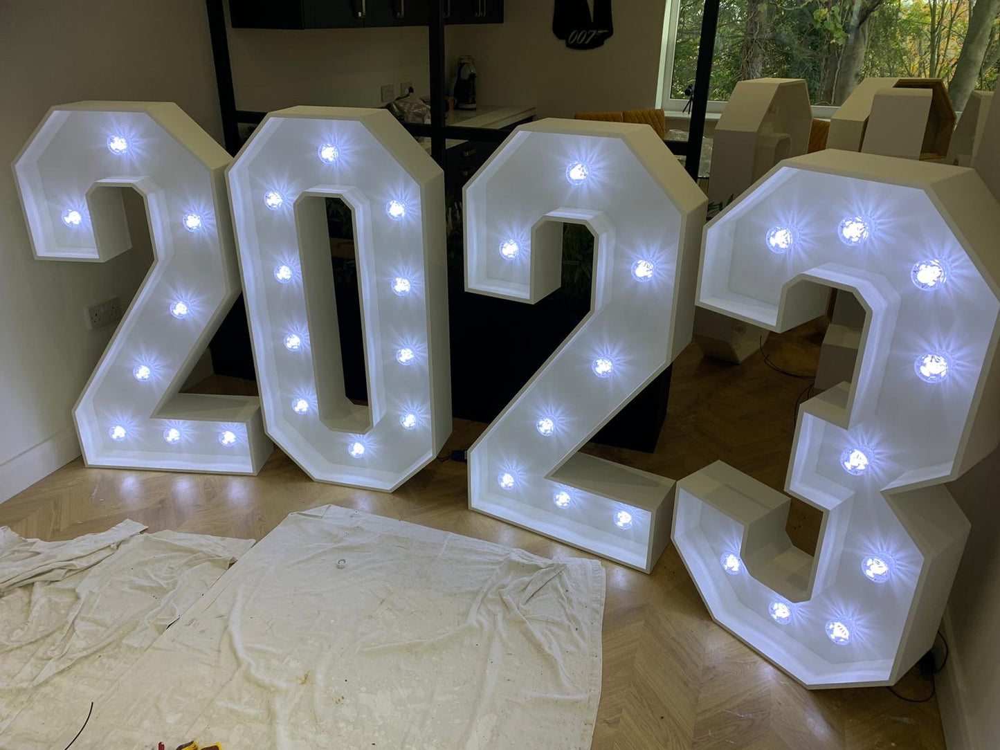 4ft MDF Wooden Marquee Large LED Numbers