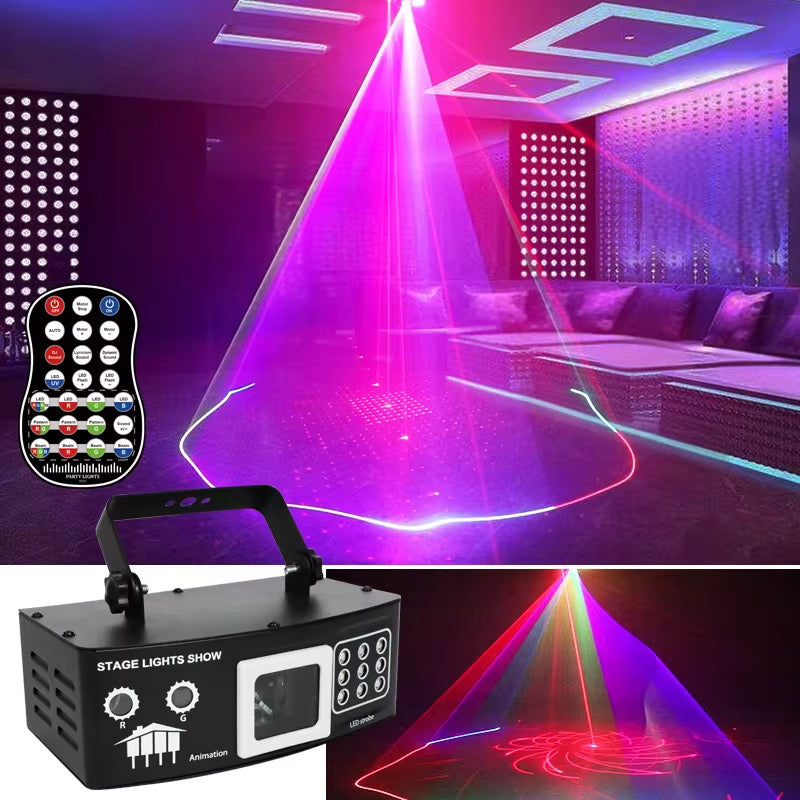 4 In 1 3D Animated Laser DJ Lights