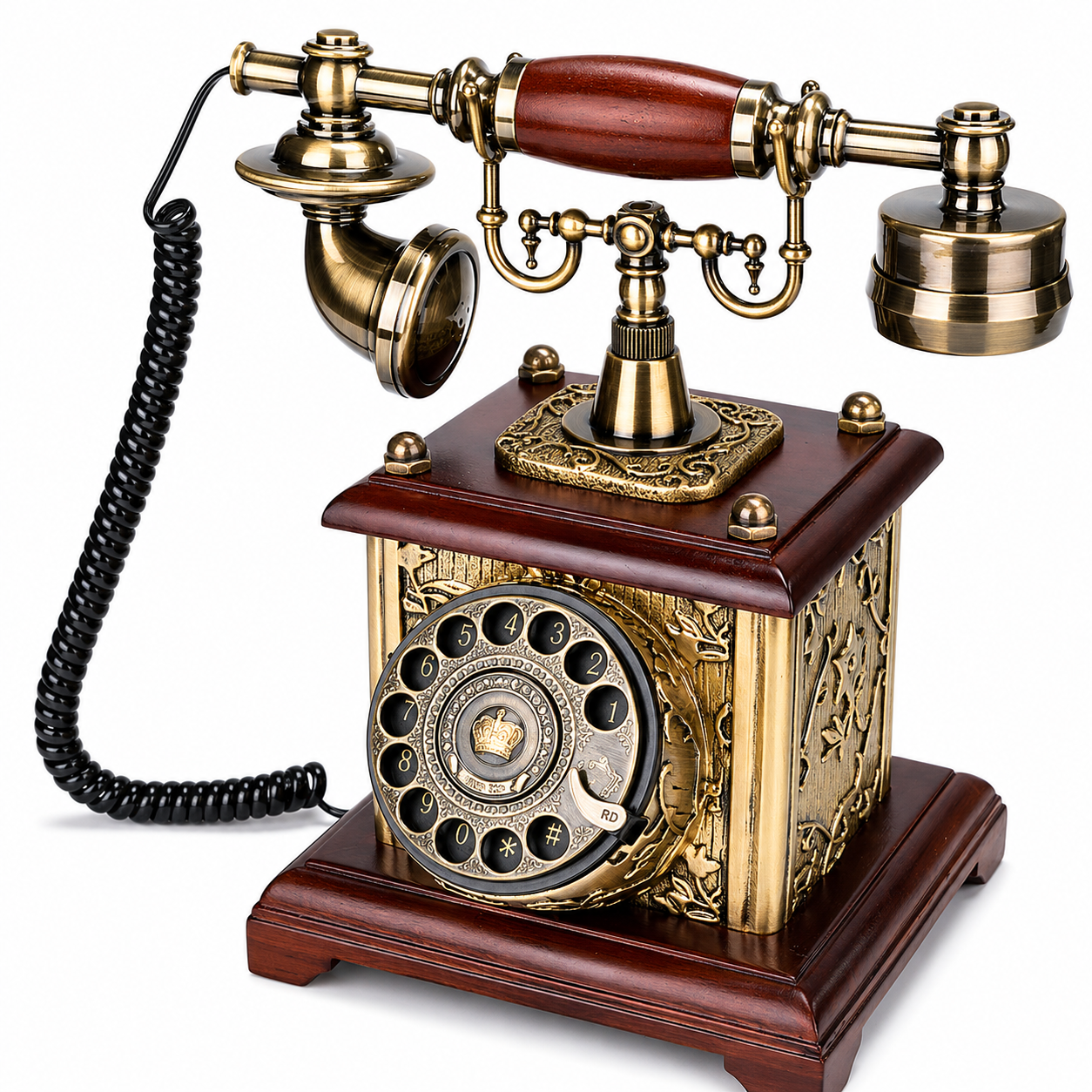 Bronze Audio Guestbook Retro Telephone Vintage Turntable