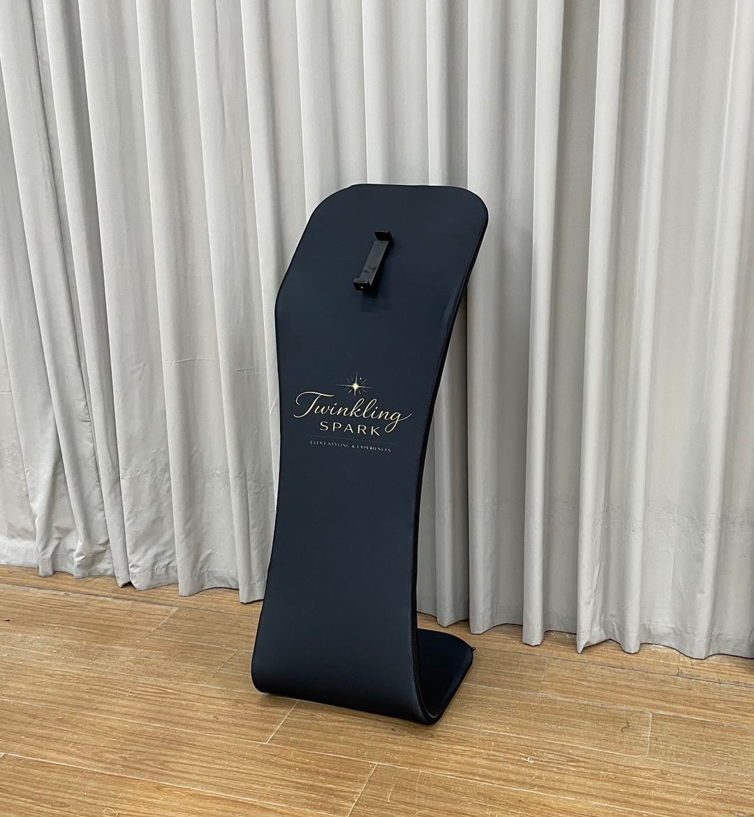 A black customisable tablet sharing station 