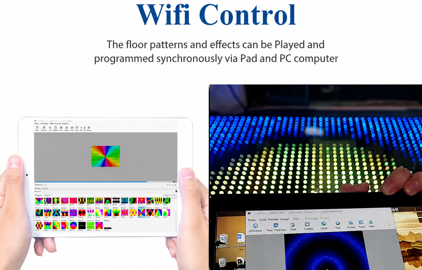 Digital LED Glass Dance Floor