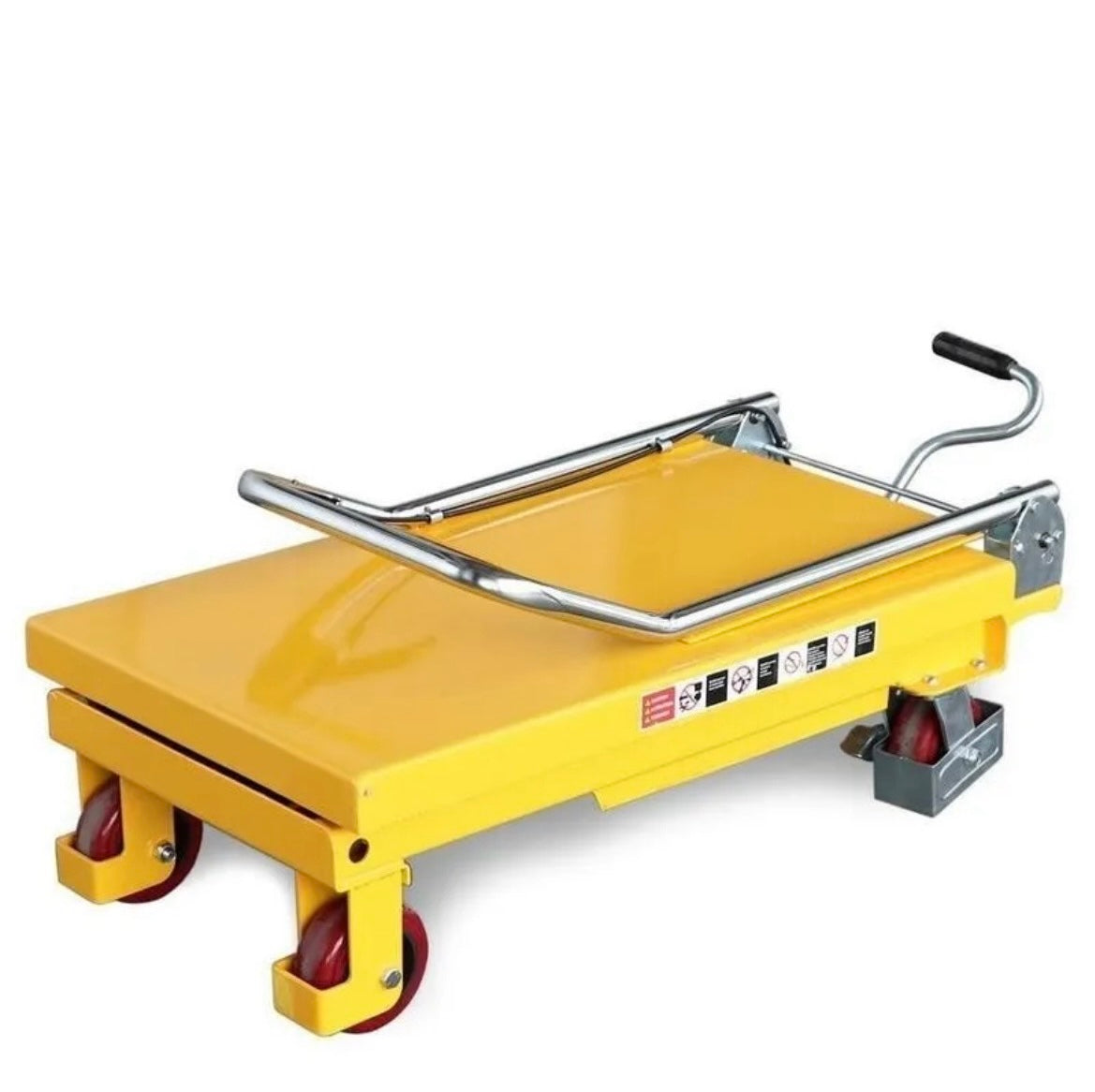 Hydraulic Scissor Lifting Table With Wheels & Safety Back Plate