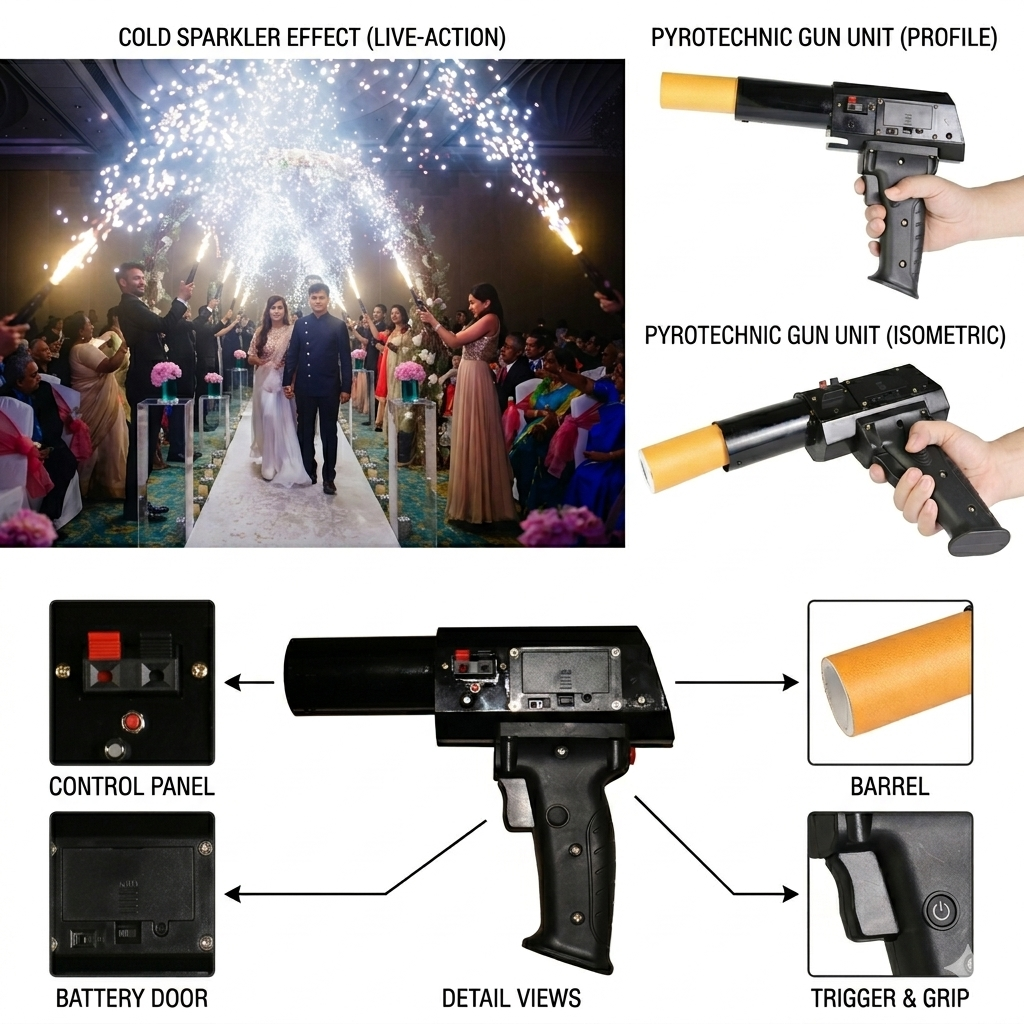Mini Handheld Cold Sparks Gun