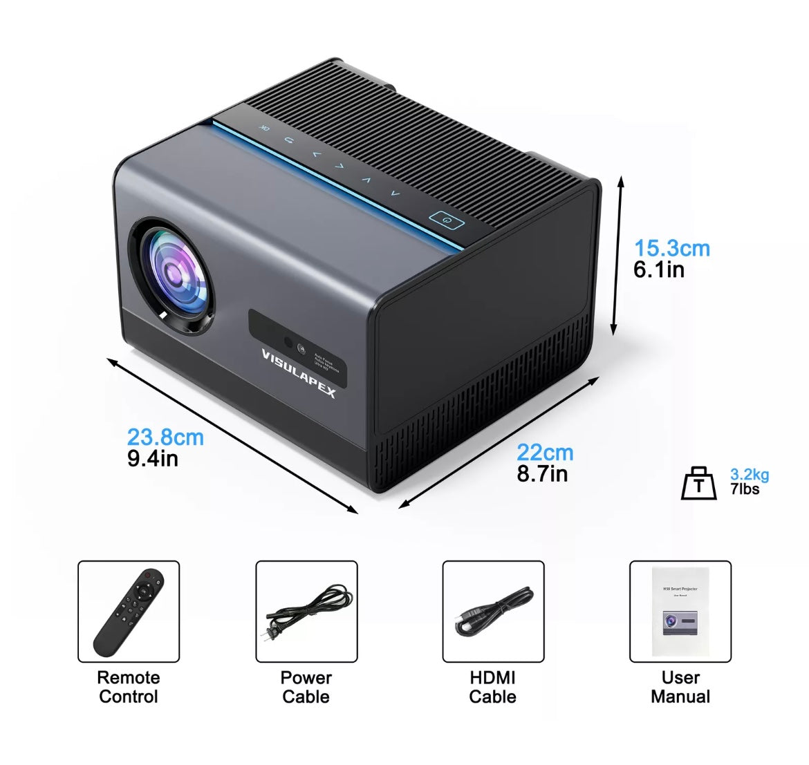 Professional 4K 1080P WiFi Projector With Built In Apps 5G