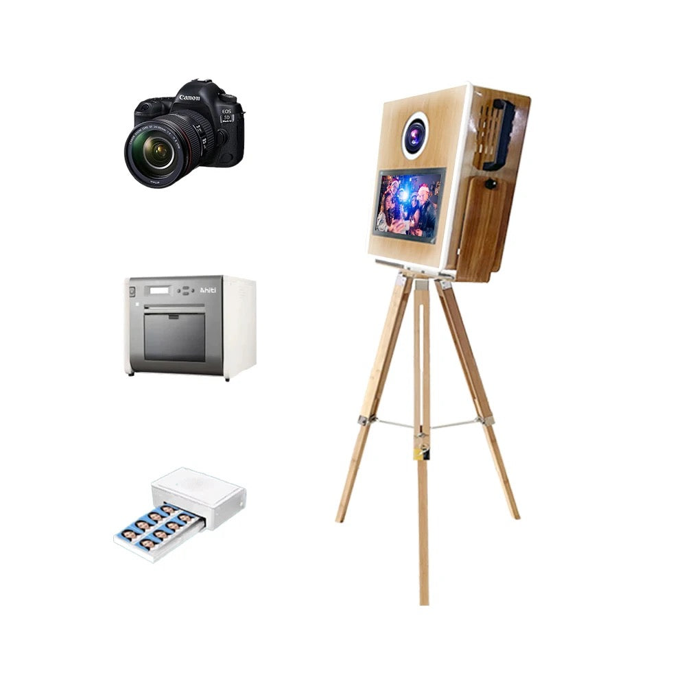 Wooden DSLR Selfie Pod Photobooth With Stand Metal